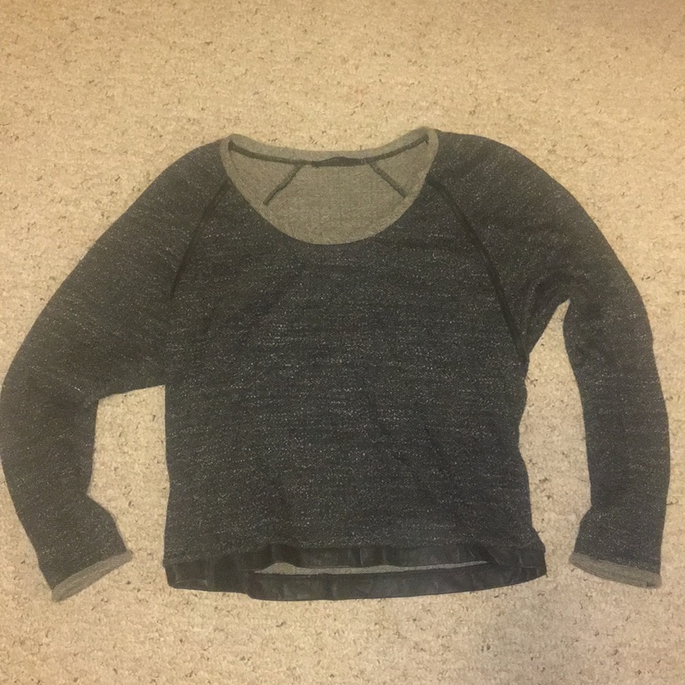 Twenty Sweater with leather accents